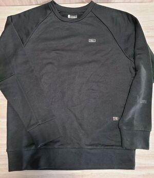 Hall of Fame Sweatshirt Mens L Black Crewneck Streetwear Logo Patch NWOT